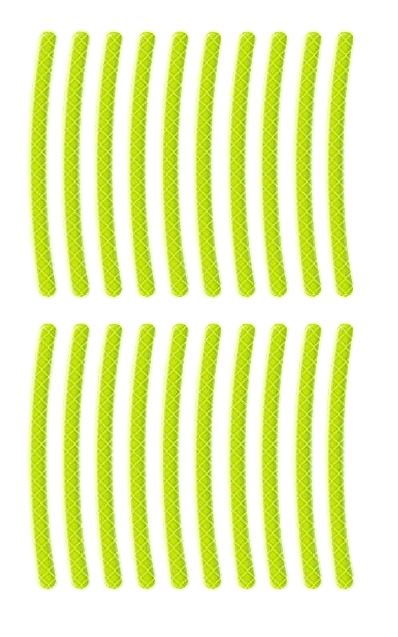 Полоски светоотражающие на диск авто салатовые (1722252844)