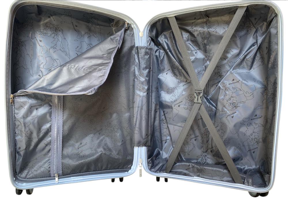 Чемодан средний Madisson Snowball 51103 полипропилен M Голубой - фото 7