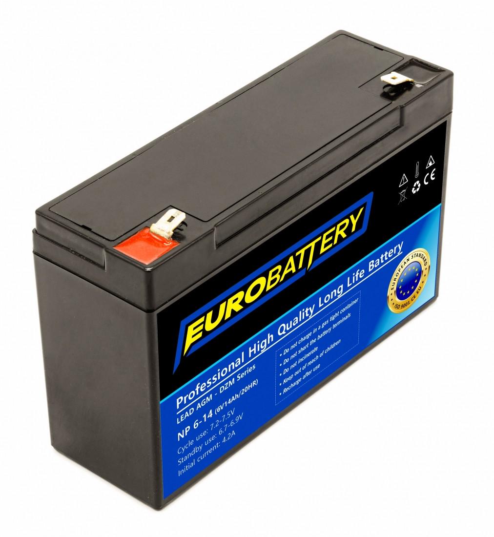 Аккумулятор для ИБП EuroBattery AGM NP 6-14 DZM 6V 14Ач (804)