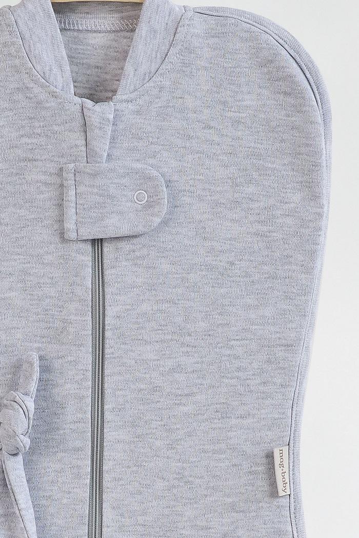 Пелюшка-кокон з шапочкою дитяча утеплена на блискавці 0-3 міс Сірий (MG173) - фото 2 Пелюшка-кокон з шапочкою дитяча утеплена на блискавці 0-3 міс Сірий (MG173) - фото 2