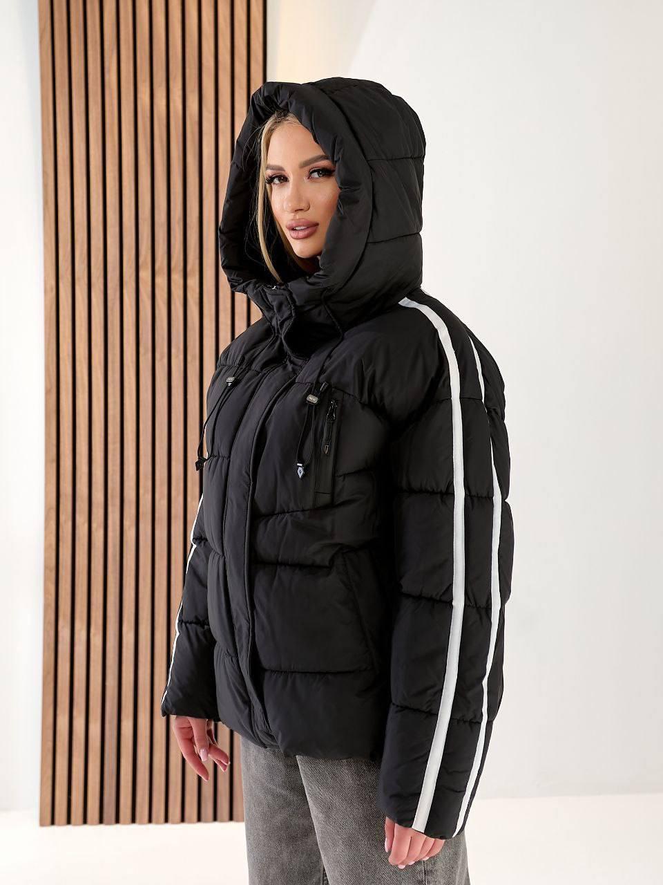 Куртка женская зимняя до -30°C L-XL Черный (OV-8169BL-L-XL) - фото 3