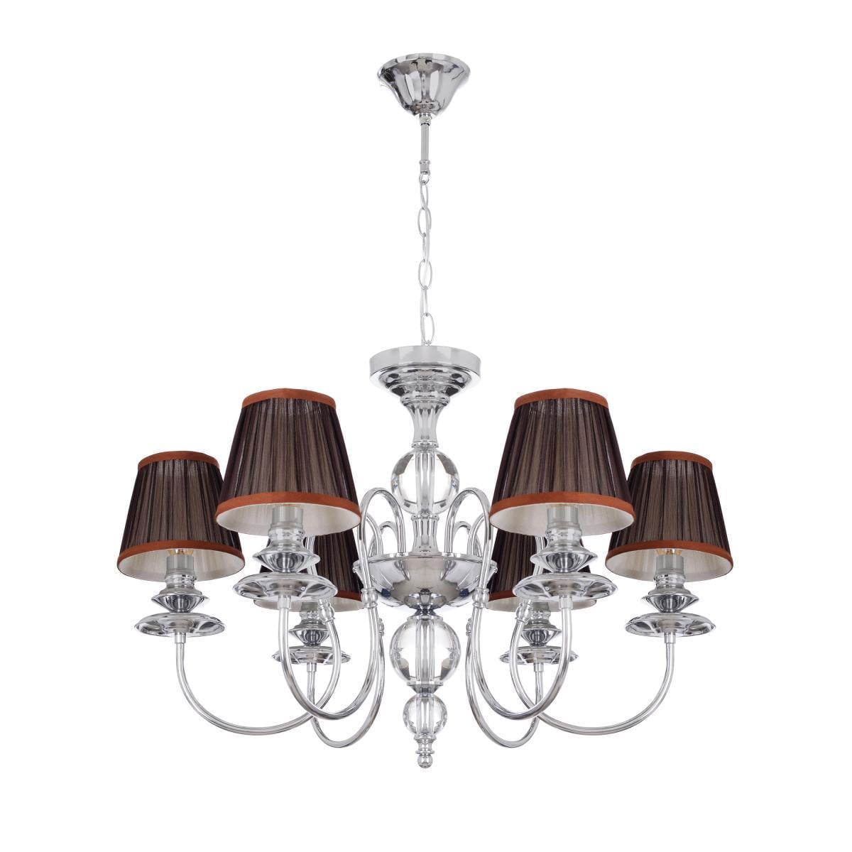 Люстра с абажурами Brille BKL-688S/6 E14 BR