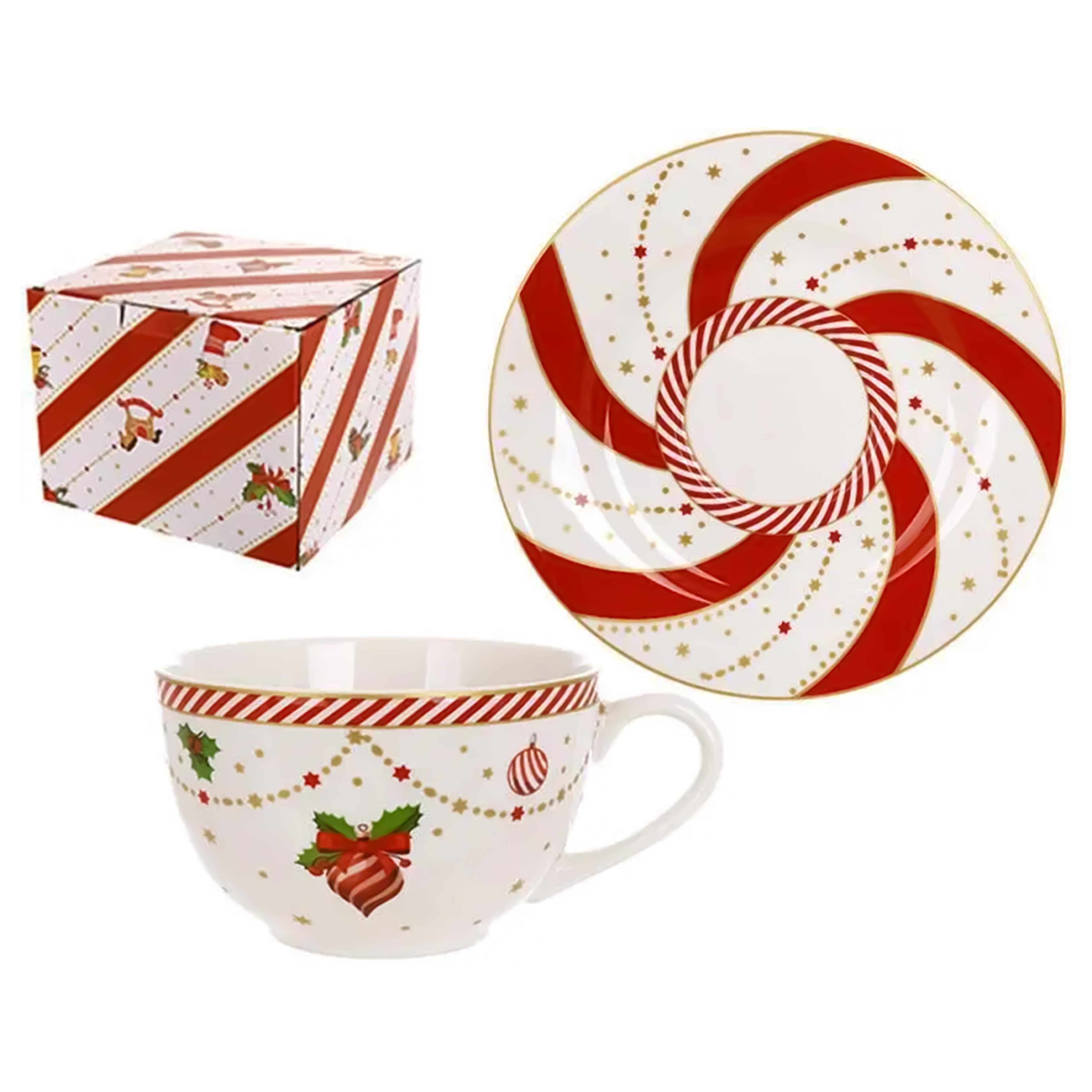 Чашка фарфоровая BonaDi Candyland 250 мл с блюдцем (K135) - фото 2