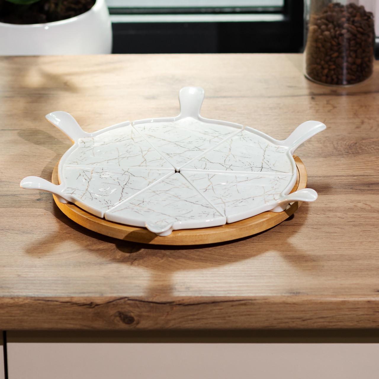 Тарелка для пиццы HP1213 керамическая с вращающейся подставкой 28 см (A-032744) - фото 4 Тарелка для пиццы HP1213 керамическая с вращающейся подставкой 28 см (A-032744) - фото 4