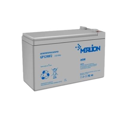 Аккумуляторная батарея для ИБП AGM Merlion GP1290F2 12V 9Ah F2 Grey (27918291)