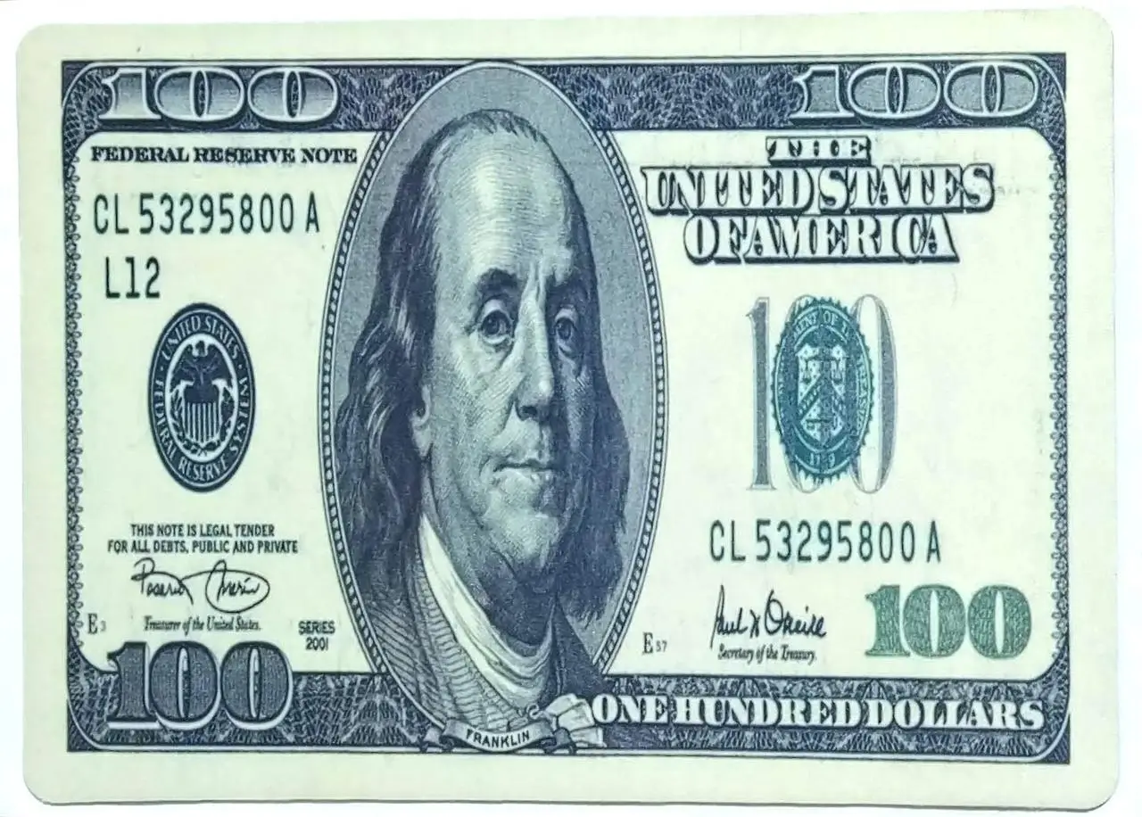 Коврик игровой для мышки 100 $ 200x280 Коврик игровой для мышки 100 $ 200x280