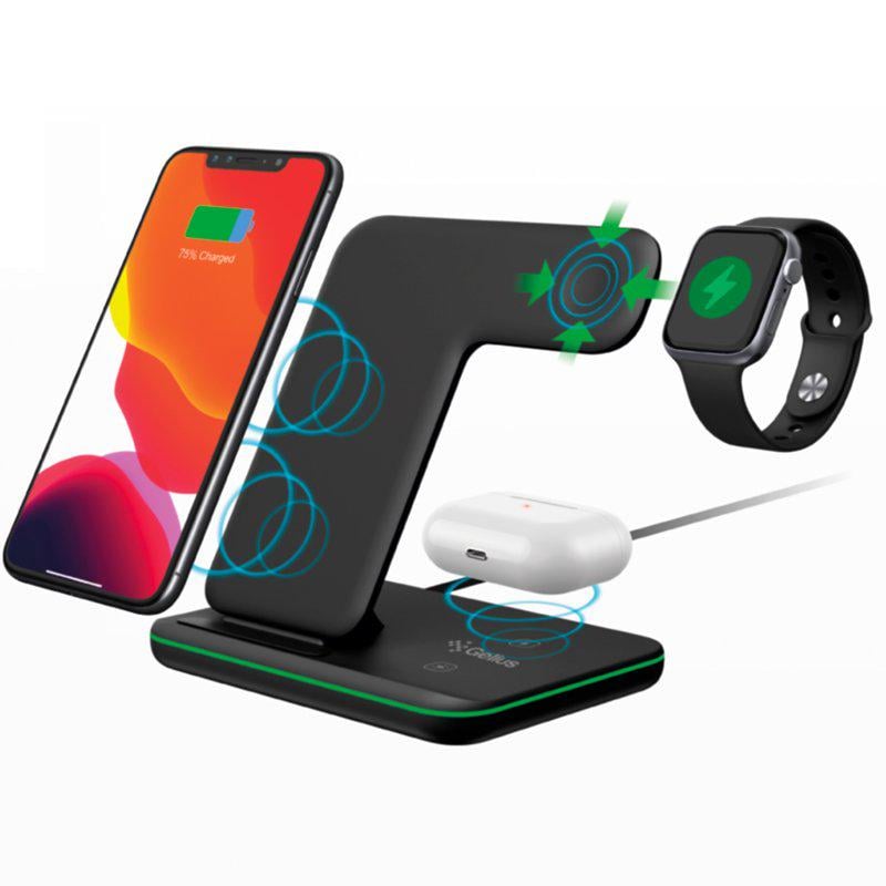 Зарядное устройство беспроводное Gelius Wireless Charger GP-AWC01 3в1 15W Black (58008) - фото 9