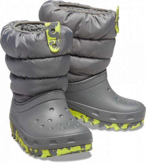 Чоботи дитячі зимові Crocs Kids Classic Neo Puff Boot р. 3/34,5 22 см Mineral Blue (12156760) - фото 3