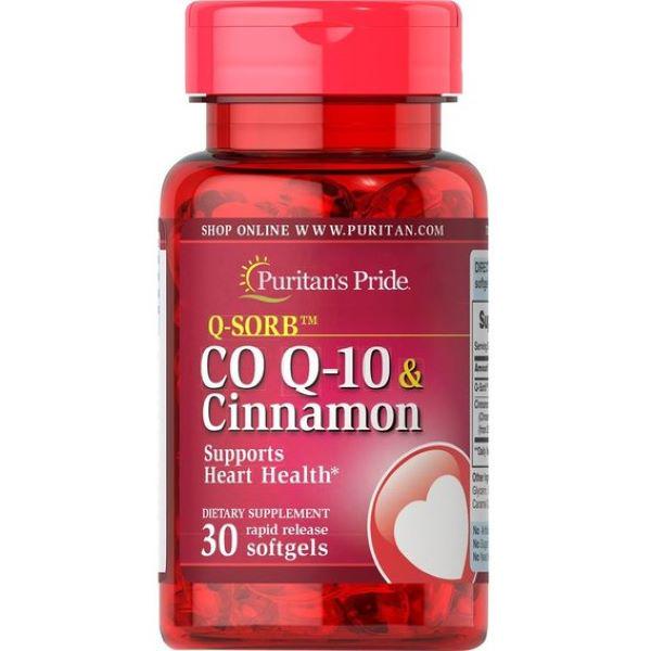 Коэнзим Q-10 Puritan's Pride Q-SORB Cinnamon 30 капсул (00000031437)