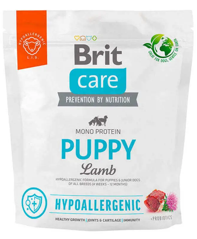 Корм сухий Brit Care Dog Hypoallergenic Puppy для цуценят гіпоалергенний з ягням 1 кг (172211)