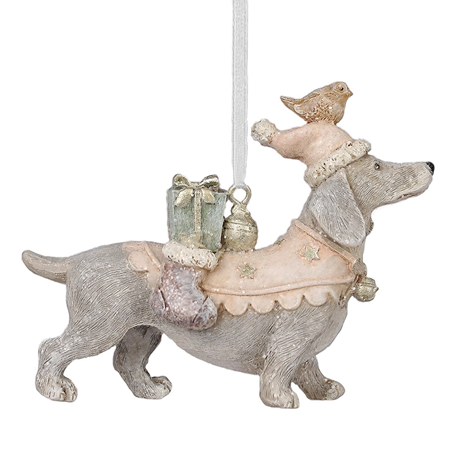 Новогодняя подвеска Такса 8 см (13845) Новогодняя подвеска Такса 8 см (13845)