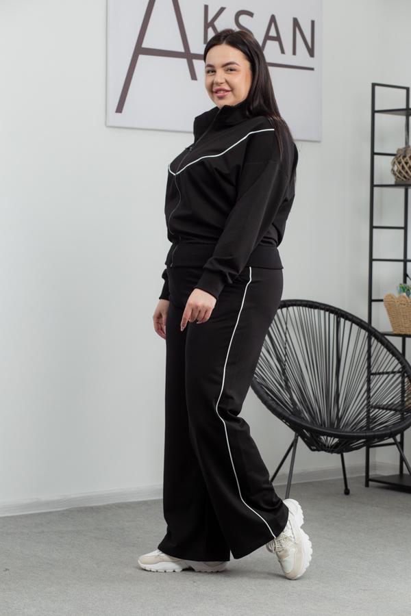 Спортивный костюм женский AKSAN двойка 2XL Черный (25.2582_black_50(2XL)) - фото 2