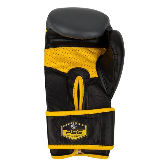 Боксерские перчатки PowerSystem PS 5005 Challenger 16 унций Black/Yellow (PS-5005_16oz_Black/Yellow_Black_bes313) - фото 3