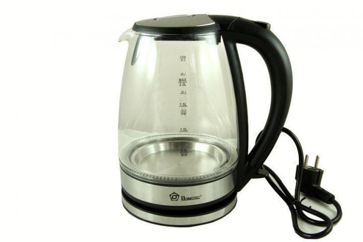Електрочайник дисковий Domotec MS-8110 скляний Чорний (1649530128) Електрочайник дисковий Domotec MS-8110 скляний Чорний (1649530128)