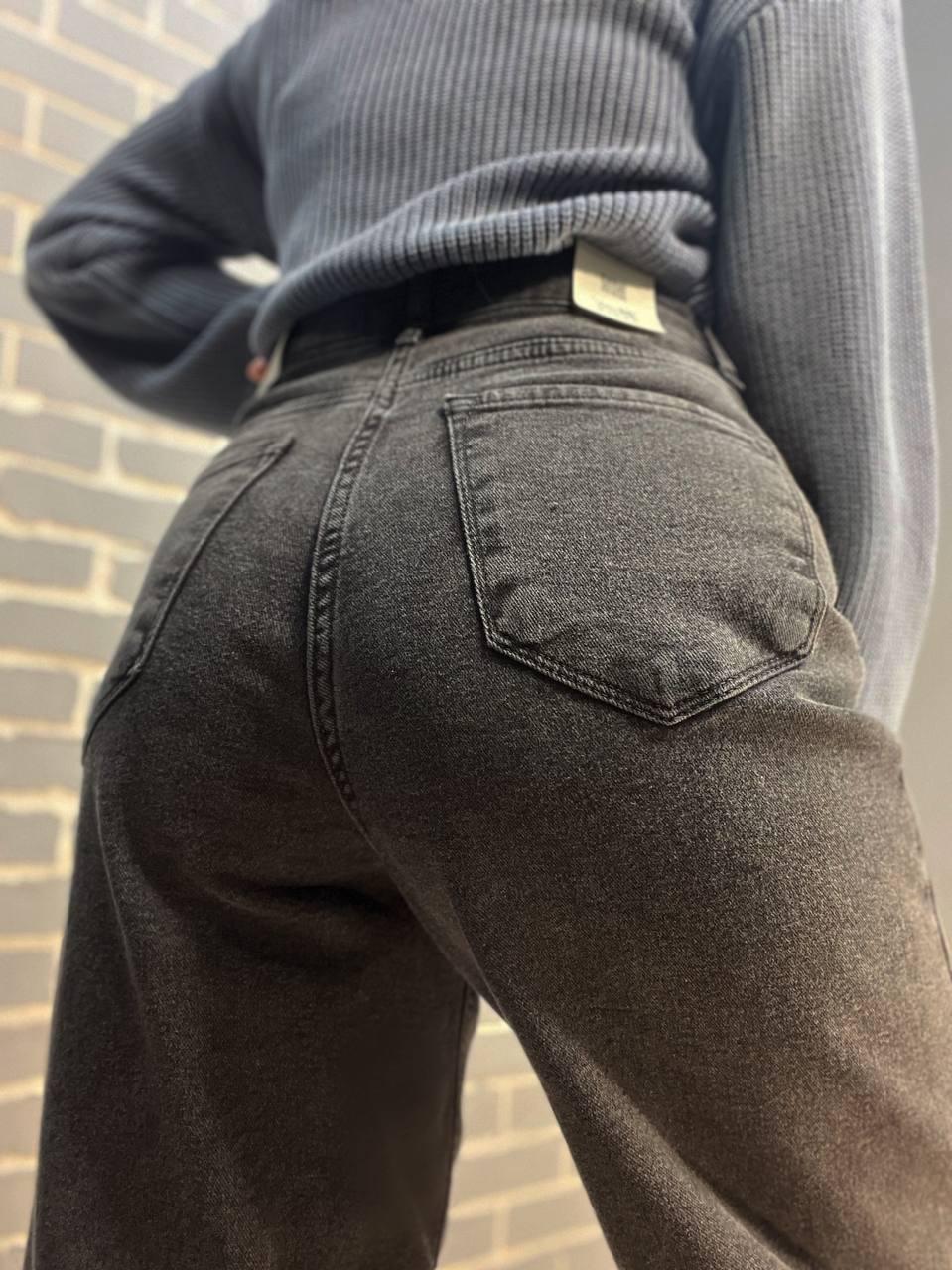 Джинси жіночі ITS Basic 4133 Baggy jeans вільні утепленні байка висока посадка р. 36 Чорний (3156) - фото 5 Джинси жіночі ITS Basic 4133 Baggy jeans вільні утепленні байка висока посадка р. 36 Чорний (3156) - фото 5