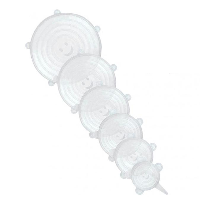 Набор крышек для силиконовой посуды 6 шт. Белый Набор крышек для силиконовой посуды 6 шт. Белый