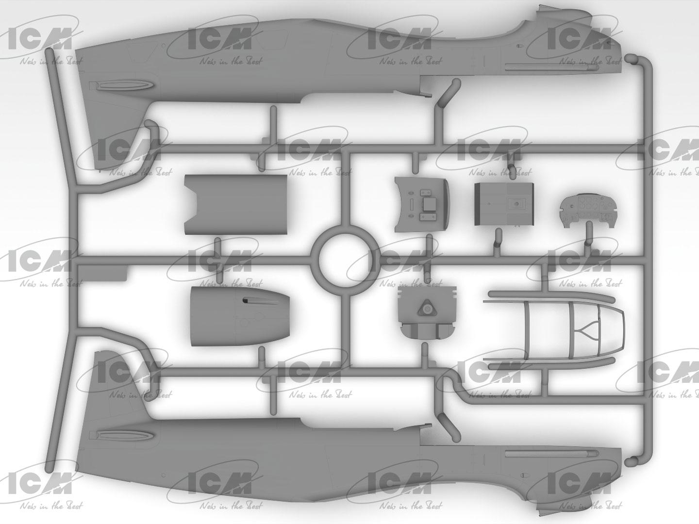 Сборная модель ICM Як-9Т советский истребитель 2 СВ (32090) - фото 3