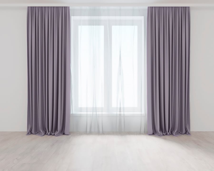 Комплект штор Lux Portiery микровелюр 250x265 см 2 шт. Пастельно-фиолетовый (AV89948)