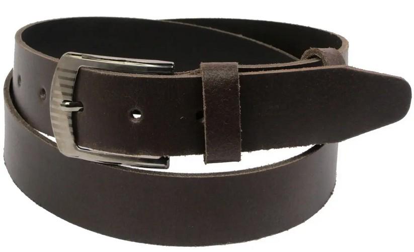 Ремень кожаный мужской Skipper 3,8 см Коричневый (super649_1111-38)