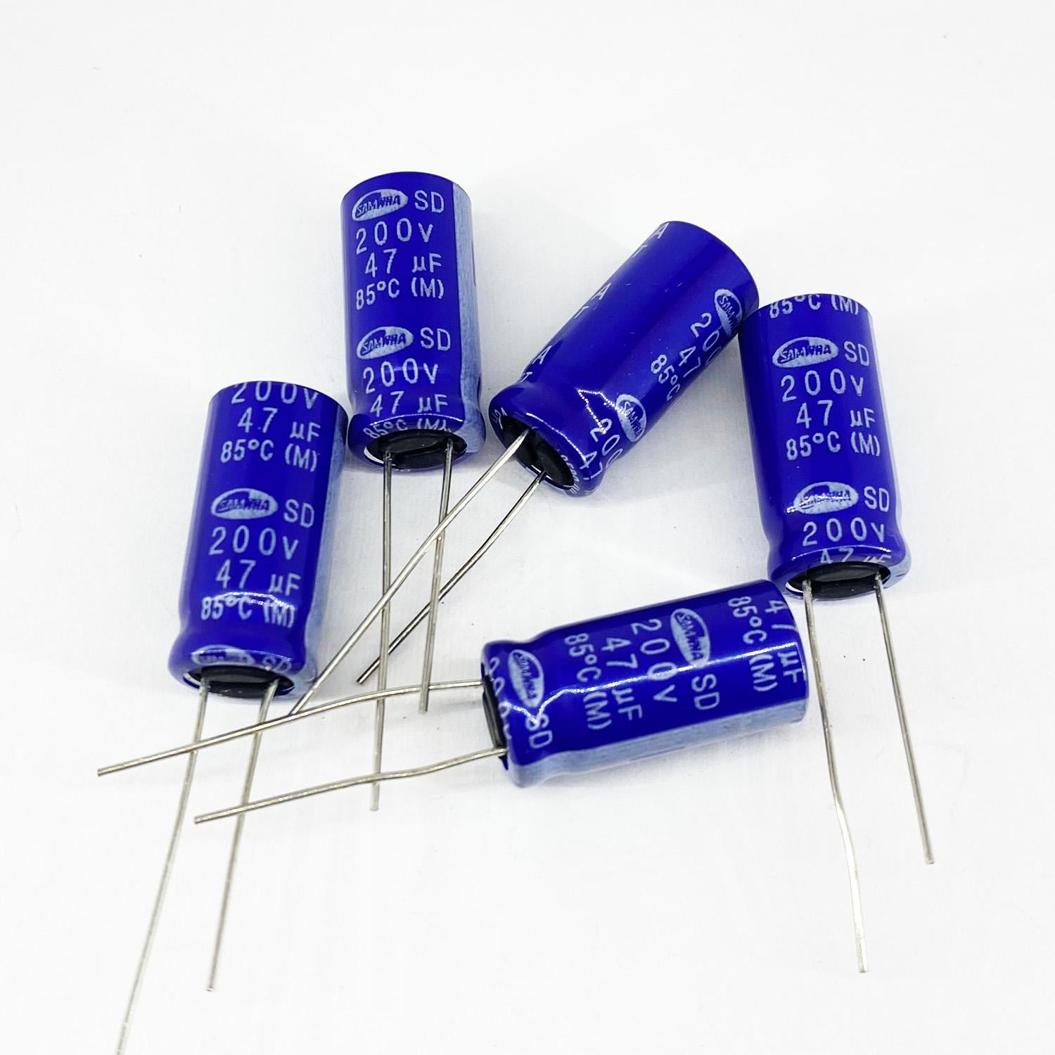 Электролитические конденсаторы Samwha 47 мкф 200V 10x20 мм 85 °C (5397)