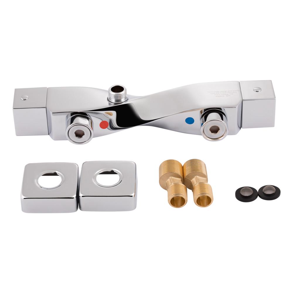 Змішувач для душу Qtap Zkrouceny QTZKR40T105C термостатичний Chrome (2553560472) - фото 6