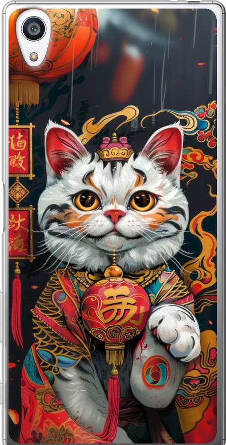 Чехол на Sony Xperia Z5 Premium E6883 China Cat v2 (6135t-345-42517)
