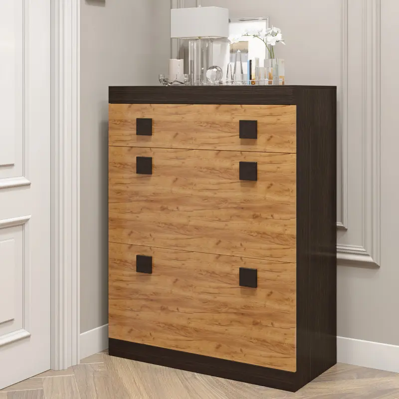 Тумба для обуви Еверест Соната 800 Венге темный/ДУб крафт золотой (26767145) - фото 3 Тумба для обуви Еверест Соната 800 Венге темный/ДУб крафт золотой (26767145) - фото 3