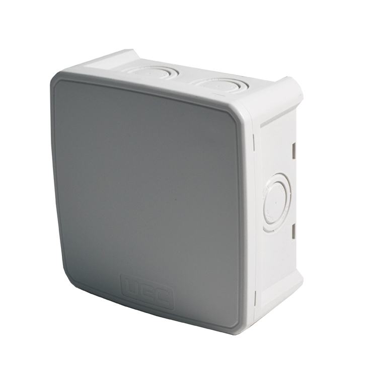 Распределительная коробка UEC 100x100x50 мм наружная 6 вводов IP66 Серый (JB-100-100-050-F-IP66-GR)