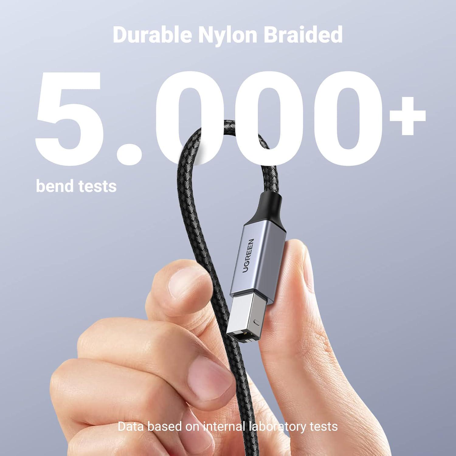 Кабель для принтера UGREEN Type-C-USB Type-B 2.0 480 Мбіт/с USB-C на USB-B 1 м Чорний (80805) - фото 8 Кабель для принтера UGREEN Type-C-USB Type-B 2.0 480 Мбіт/с USB-C на USB-B 1 м Чорний (80805) - фото 8