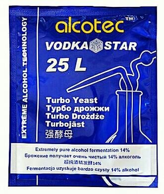 Турбо дрожжи Alcotec vodka star 66 г - фото 1