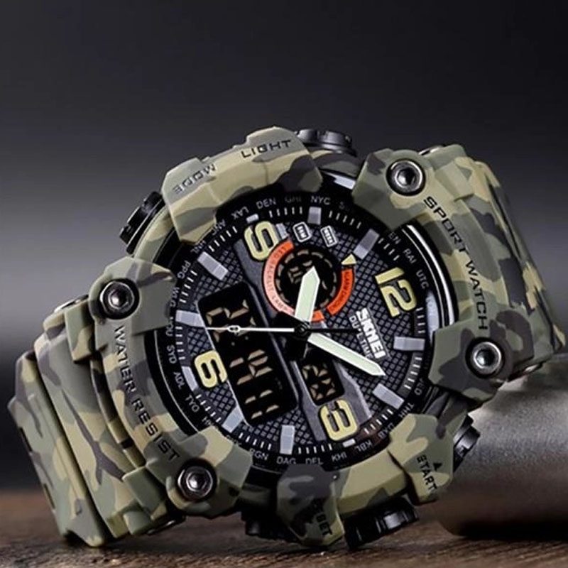 Часы наручные мужские Skmei 1520CMGN Camo Green (tf4672) - фото 6 Часы наручные мужские Skmei 1520CMGN Camo Green (tf4672) - фото 6