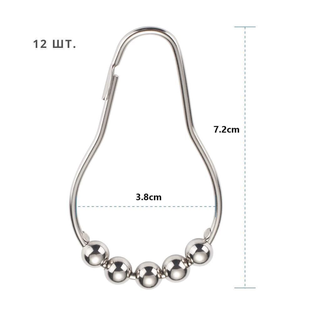 Крючки для душевой шторки стальные 12 шт. (15199099) - фото 6 Крючки для душевой шторки стальные 12 шт. (15199099) - фото 6