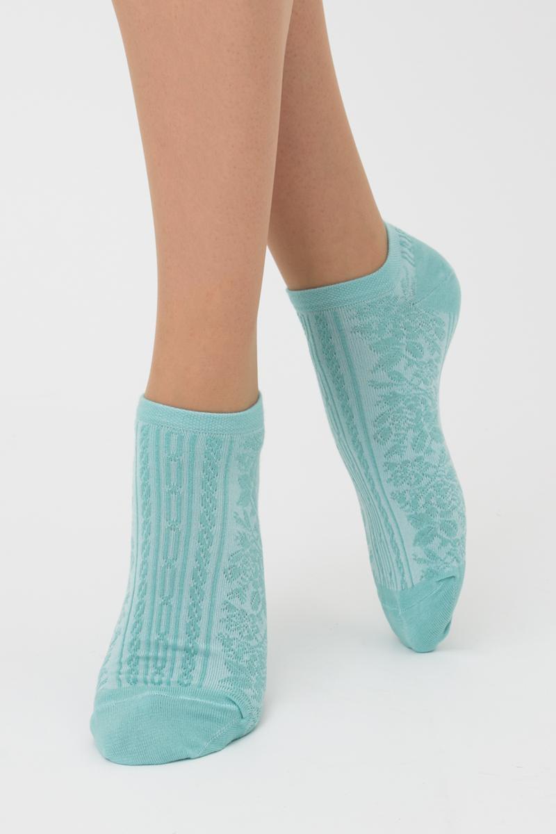 Шкарпетки жіночі короткі з квітковим візерунком Giulia WS1 SOFT BACKGROUND 004 р. 36/40 Blue (27068163)