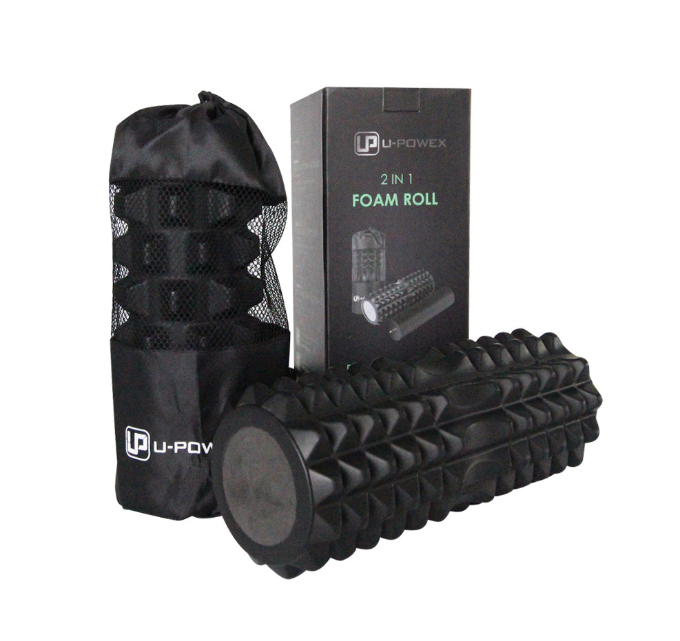 Масажний валик для тіла Foam Roll 2в1 спортивний (0049) - фото 4