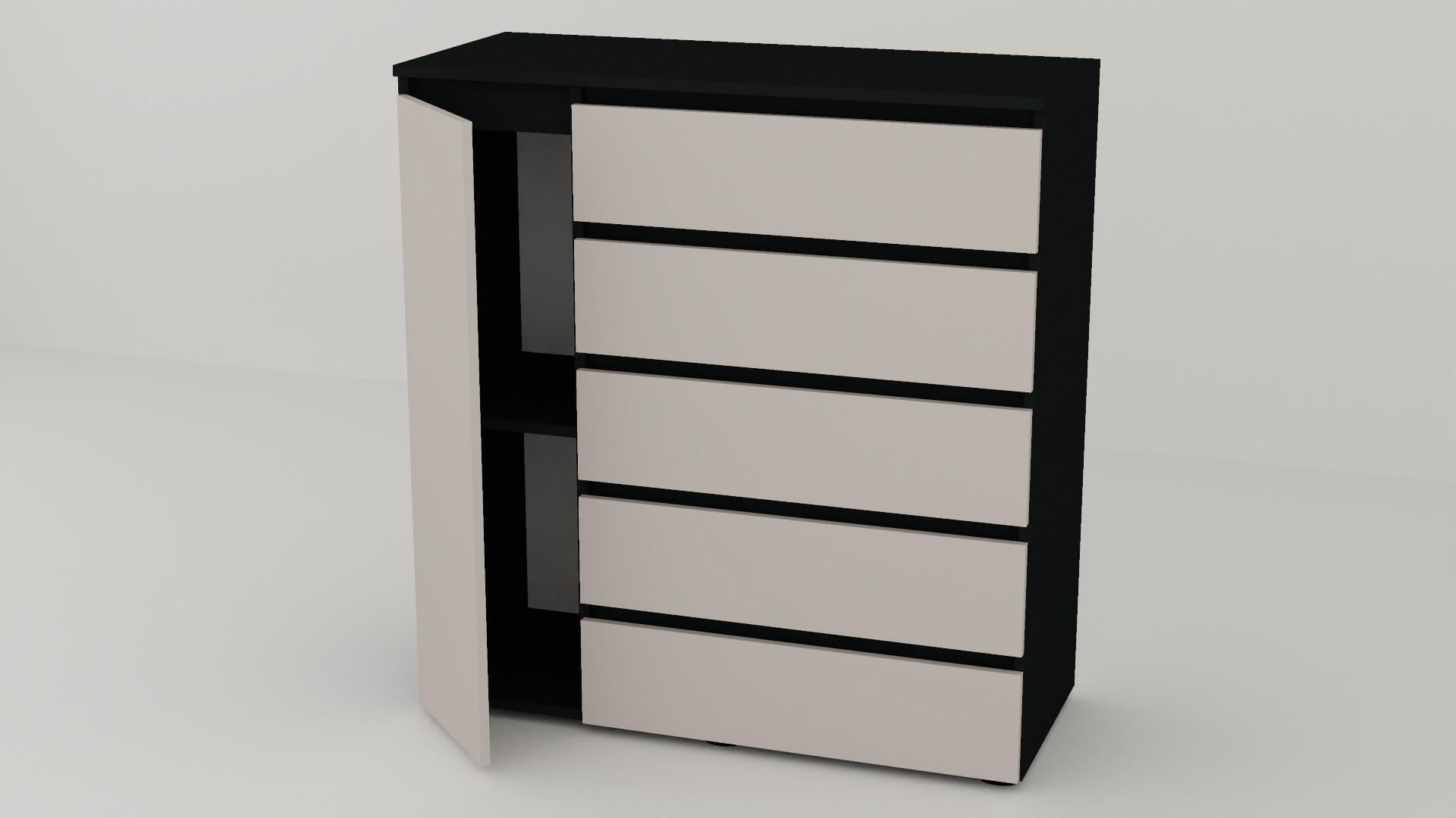 Комод Алекса СН-15/50 105х50х111 см Кашемир/Антрацитовый Комод Алекса СН-15/50 105х50х111 см Кашемир/Антрацитовый