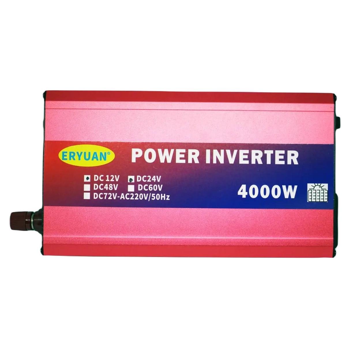 Перетворювач напруги Eryuan 4000W DC/AC 12V-220V з вольтметром Red (3_05487) - фото 3