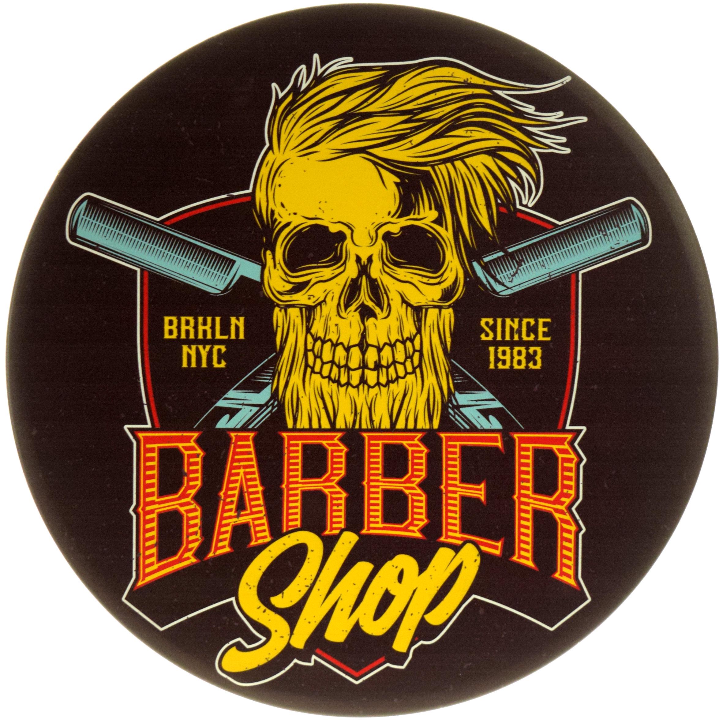 Табличка металлическая "Barber Shop BRKLN, NYC" 30 см (ms-104144)