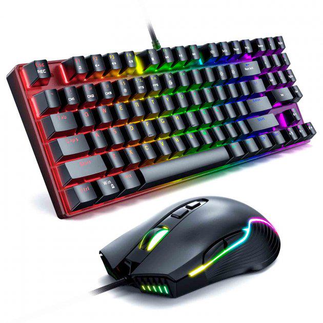 Комплект игровой Game Suit 288KT клавиатура и мышь с RGB подсветкой для геймеров Комплект игровой Game Suit 288KT клавиатура и мышь с RGB подсветкой для геймеров