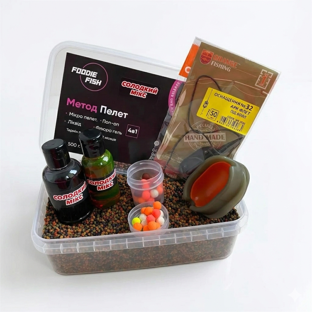 Методный пеллетс метод микс Foodie Fish сладкий микс 6в1 500 г (2448942250)