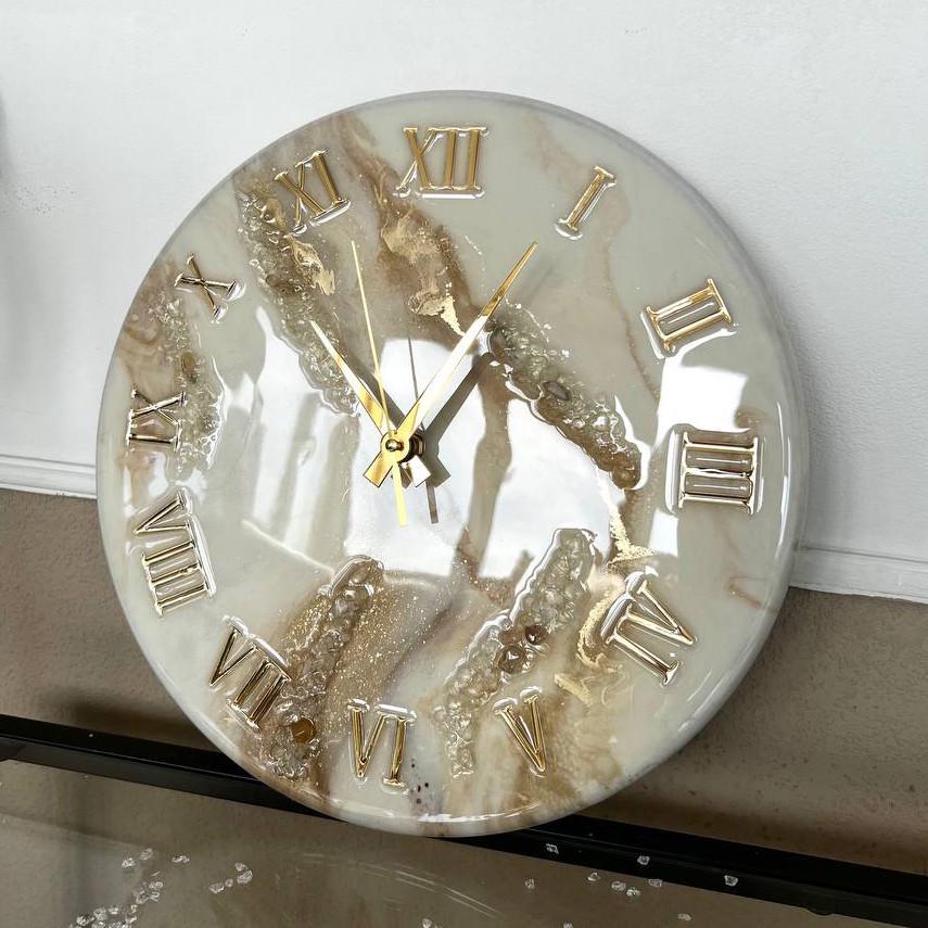 Часы настенные круглые из эпоксидной смолы EPOXY M178 45x45 см