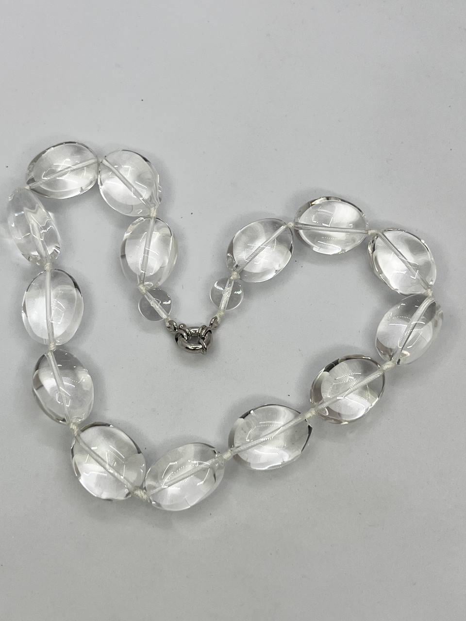 Бусы кварц 48 см Бесцветный (10460)