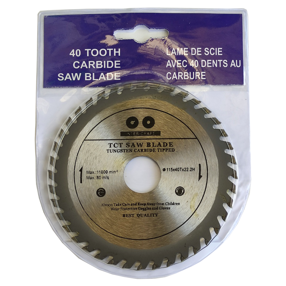 Диск пильный INTER-CRAFT 40T с напайками 115x22 мм (54307)