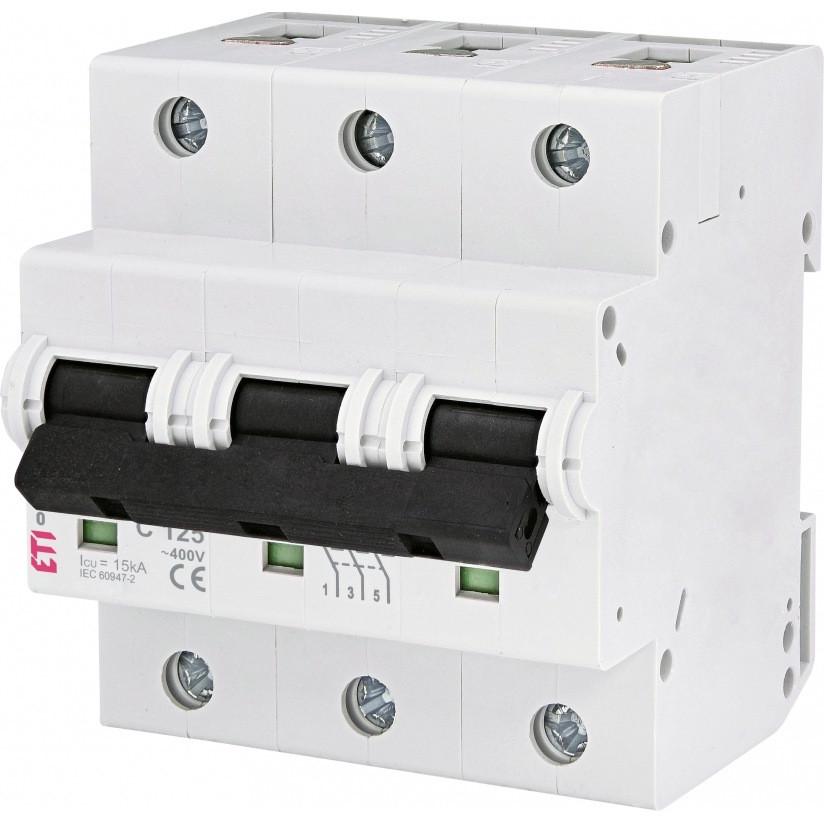 Автоматический выключатель ETI 125A 15kA 3 полюса тип C ETIMAT 10 3p C125 002135733 (56477)