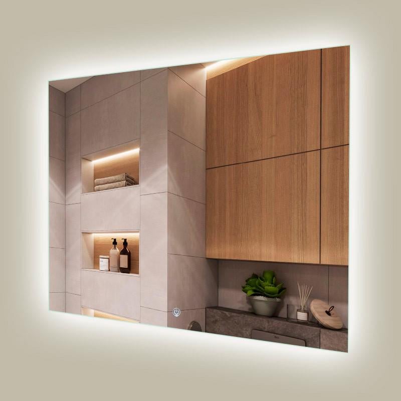 Зеркало c подсветкой led в ванную комнату прямоугольное сенсор 1200х800 мм (L61/8-С)