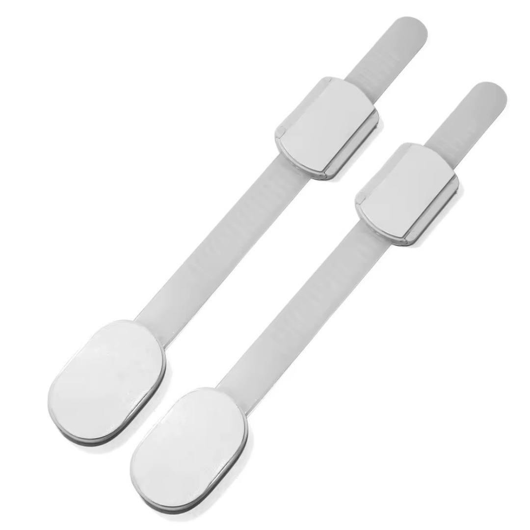 Набір універсальних захисних замків Bodasan від дітей для меблів/холодильника та ящиків 4 шт. Білий (BL11) - фото 4