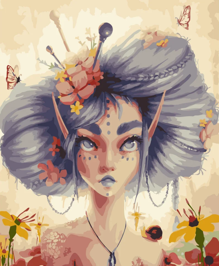 Картина по номерам Strateg Лесная фея 40x50 см (GS352)