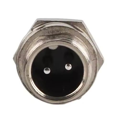 Разъем соединительный цилиндрический GX12-12M-2B 2 pin штекер (2823895200) - фото 5