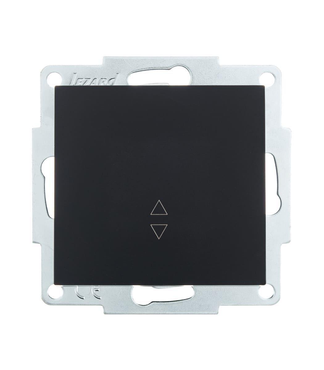 Выключатель одноклавишный проходной Lezard Vesna Черный (00000023097)