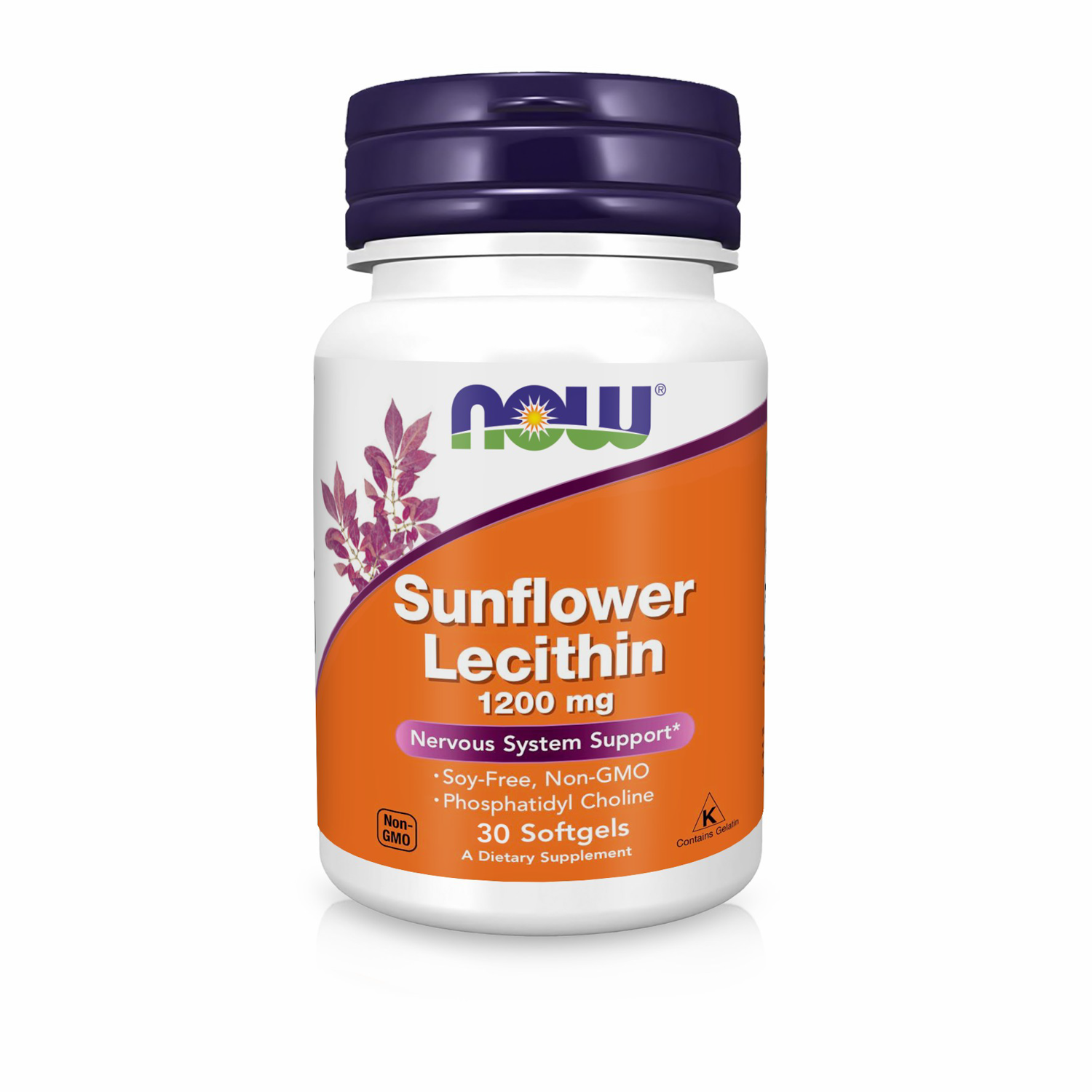Подсолнечный лецитин Now Foods Sunflower Lecithin 1200 мг 30 капсул