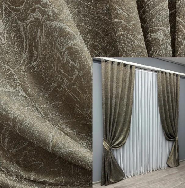 Комплект штор Fantasy жакард 1,5х2,9 м 2 шт. Капучино (1631ш) - фото 3